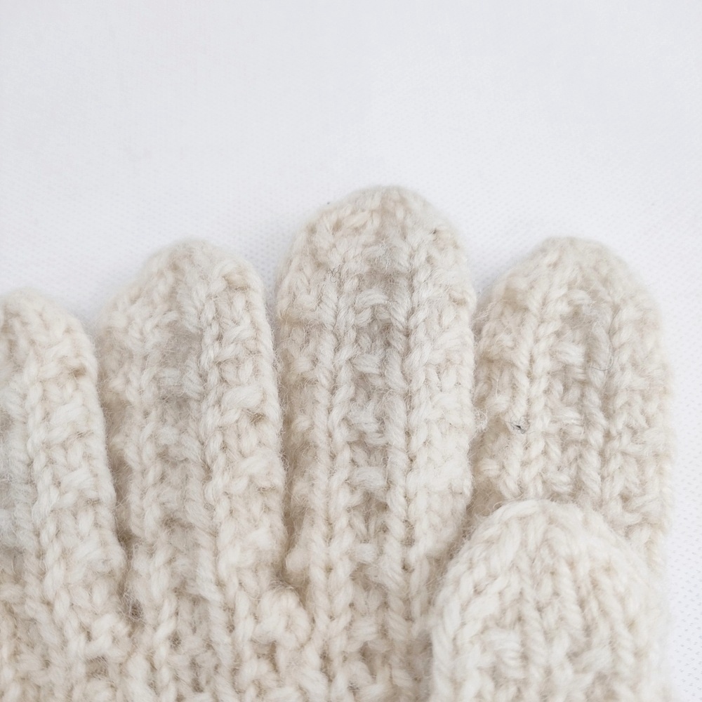 5-1119T◎OLD ENGLAND/John Molloy ウール 手袋 オフホワイト オールドイングランド/ジョンモロイ 256420_画像4