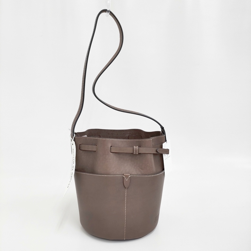 5-1121G♪Anya Hindmarch 未使用品 return to nature bucket bag small 定127600円 バケットバッグ グレージュ アニヤハインドマーチ275745_画像1