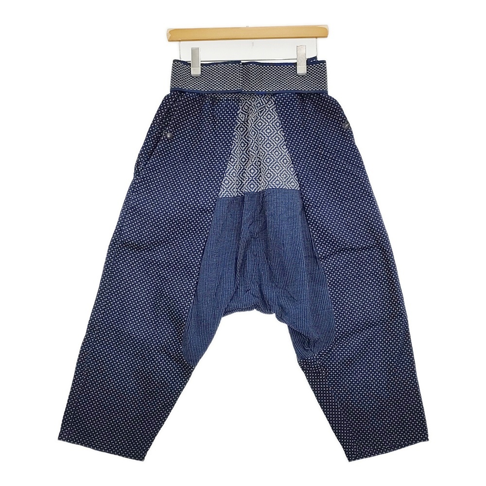 5-1128G♪KAPITAL BORO 藍染 刺繍 刺し子 シモキタパンツ K2005LP171 サイズ2/M サルエルパンツ 20SS ネイビー ホワイト キャピタル 276200_画像1
