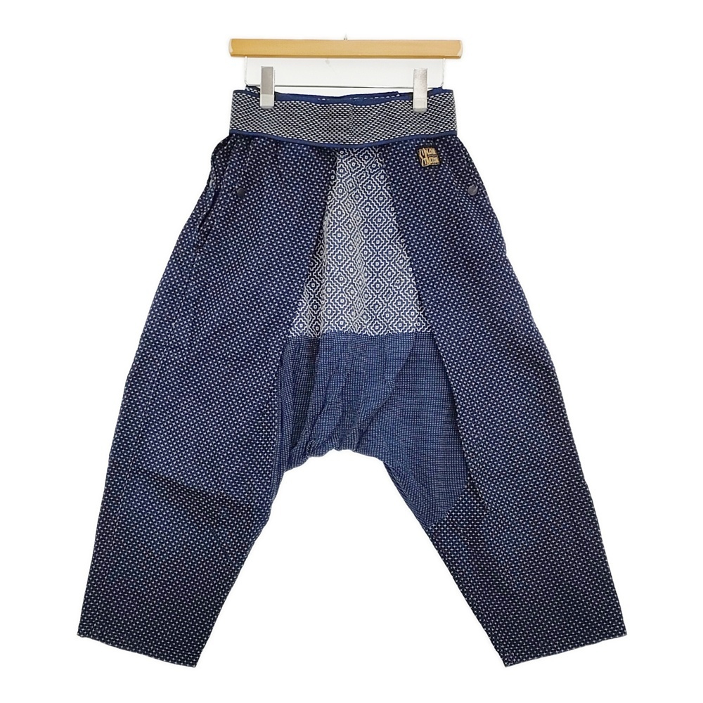 5-1128G♪KAPITAL BORO 藍染 刺繍 刺し子 シモキタパンツ K2005LP171 サイズ2/M サルエルパンツ 20SS ネイビー ホワイト キャピタル 276200_画像2