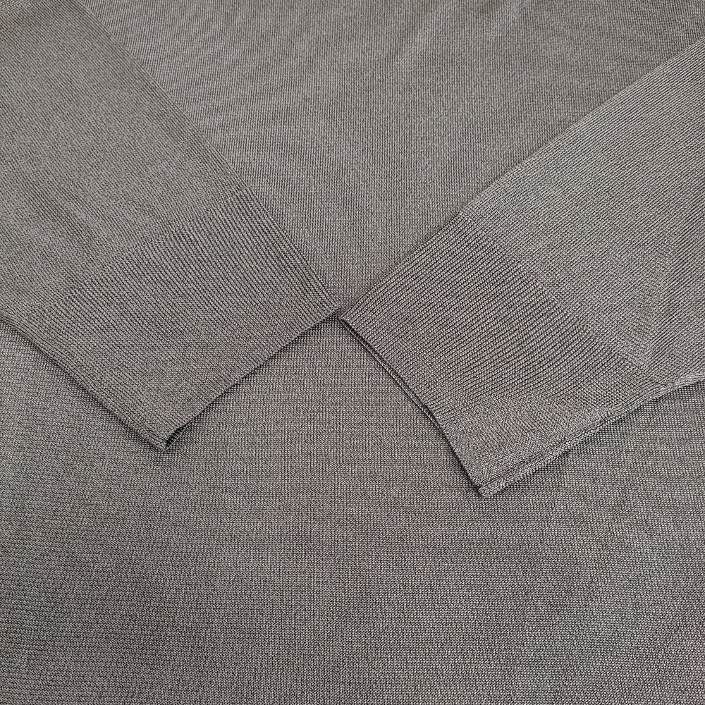 5-1128M♪自由区 【洗える】シャイニールレックス ニット サイズ44 定価20020円 KRWRCA0356 シアー ニット グレー 自由区 276196_画像4