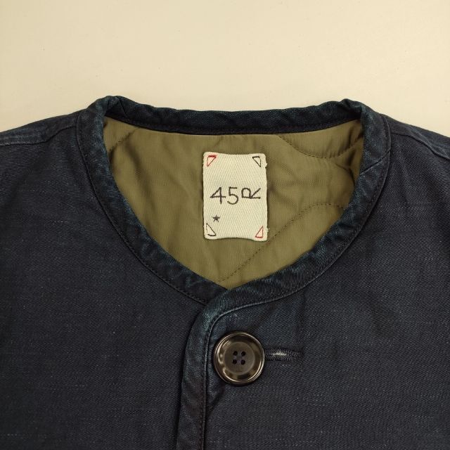 5-1119A-45R/45rpm атлас стеганый. 908 пляж блузон ( индиго подпалина ) жакет темно-синий four чай пять a-rupi- M 268270