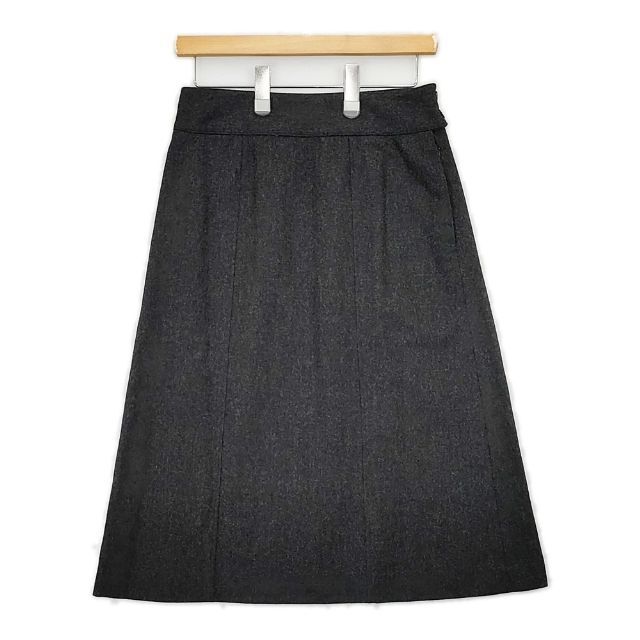 5-1126T∞MARGARET HOWELL/FOX BROTHERS FLANNEL SKIRT スカート チャコールグレー マーガレットハウエル/フォックスブラザーズ 273077_画像1