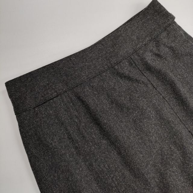 5-1126T∞MARGARET HOWELL/FOX BROTHERS FLANNEL SKIRT スカート チャコールグレー マーガレットハウエル/フォックスブラザーズ 273077_画像4