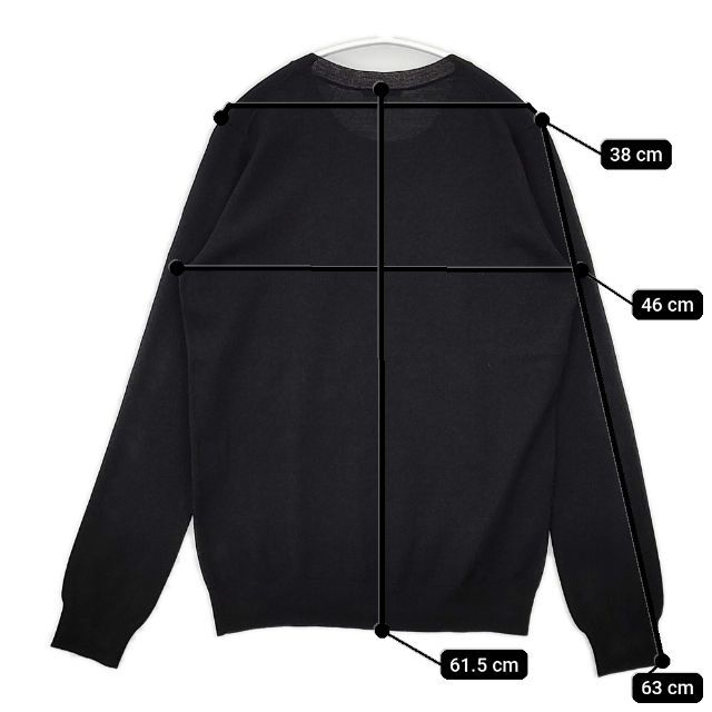 5-1129T∞theory PERFECT.CREW EVIAN STRETCH ウール セーター ニット ブラック セオリー 266109_画像5