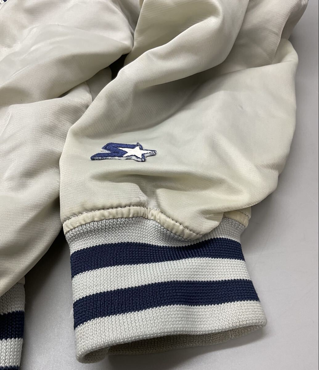 S 90s スターター Starter MLB NEW YORK YANKEES ニューヨークヤンキース ナイロンスタジャン アワードジャケット メンズM ヴィンテージ_画像3
