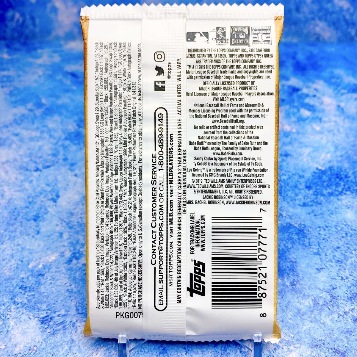 未開封1パック【大谷翔平】2019年 topps 希少 BOX 絶版パック gypsyqueen エンゼルス MLB 野球_画像2