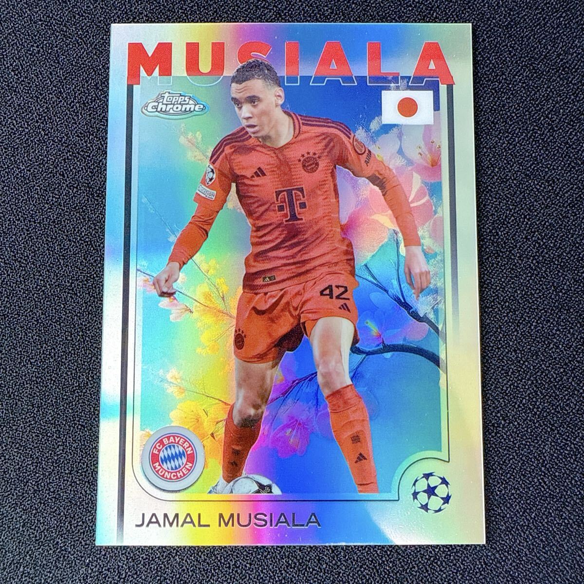 SSP【ジャマル・ムシアラ】桜パラレル Japan Edition Jamal Musiala Topps UEFA Bayern Munchen バイエルン・ミュンヘン ドイツ Chrome_画像1