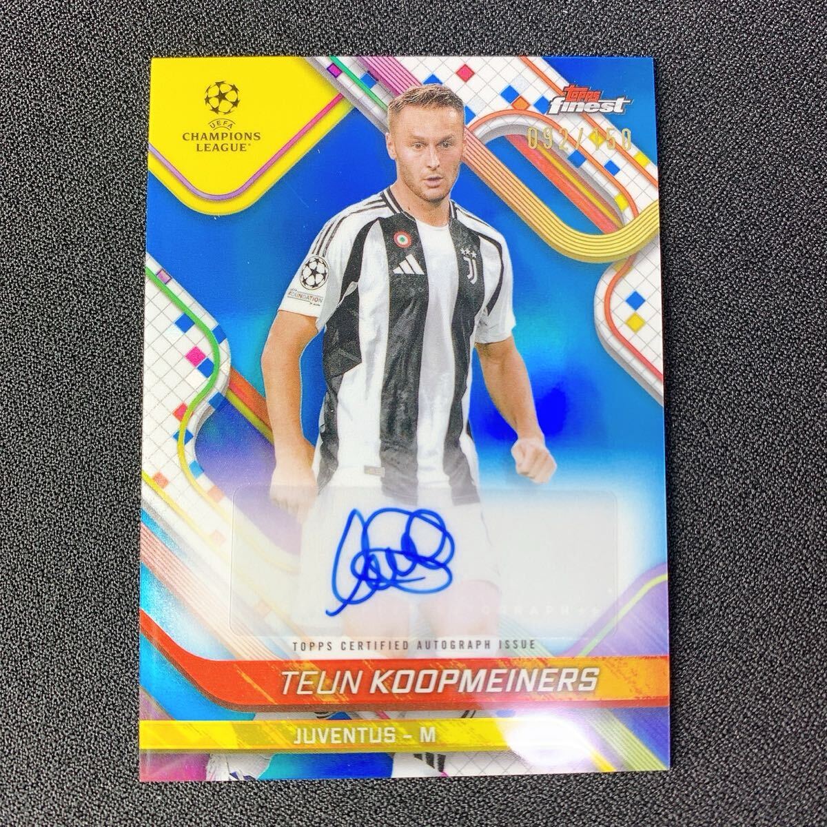1円スタート！【コープ・マイネルス】150シリ 直筆サインカード　ユベントス　 Koopmeiners Topps Auto Juventus Finest UEFA _画像1