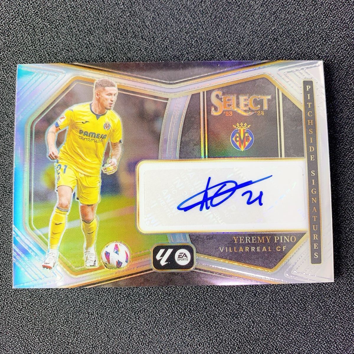 1円スタート【ジェレミ・ピノ】 直筆サインカード Panini Select Auto Pitchside Signatures Premier League クリスタルパレス　スペイン　_画像1