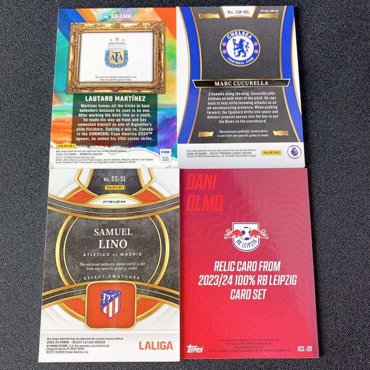 1円スタート【メモラビリア4枚セット】 Topps Panini Select 海外サッカーカード　ククレジャ　ラウタロ　ダニオルモ　チェルシー　_画像4