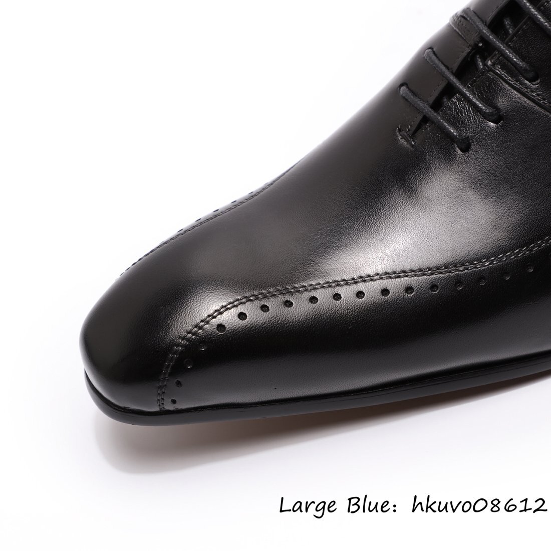 定価11万超■ビジネスシューズ 本革 メンズシューズ 職人手作り 超希少 レザーシューズ 紳士靴 牛革 革靴 フォーマル 新品 ブラック 25.5cm_画像3