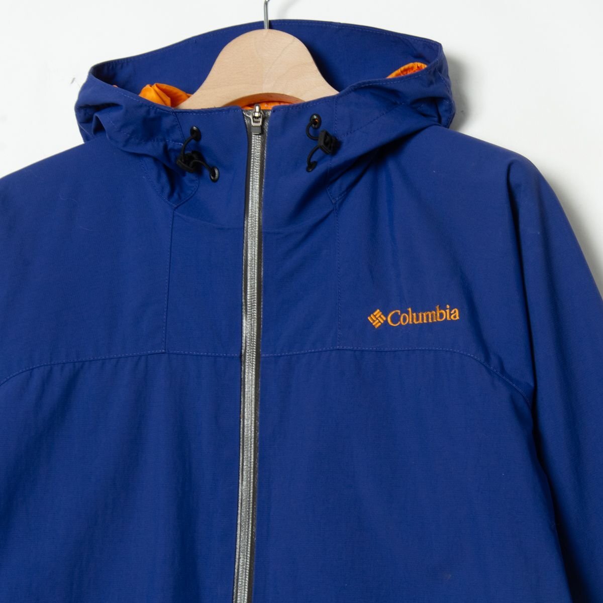 Columbia コロンビア ジップアップ ジャケット L ナイロン100％ OMNI-HEAT フード ブルー 総裏 メンズ アウトドア アウター_画像7