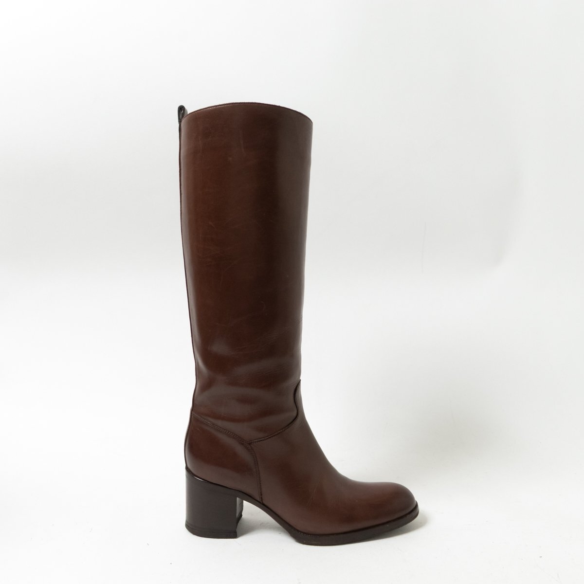 【1円スタート】箱付き SARTORE サルトル SR221 35.5サイズ 22.5cm レディース ブラウン ロングブーツ カジュアル シンプル レザー_画像2