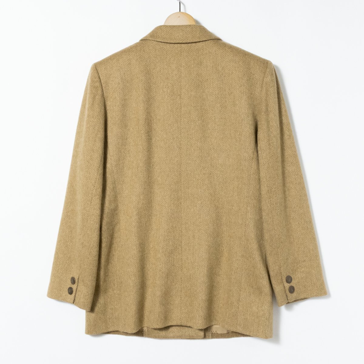 Leilian レリアン テーラードジャケット ウール アンゴラ カシミヤ ベージュ 9 Mサイズ レディース オフィス カジュアル ビジネス 秋冬_画像10