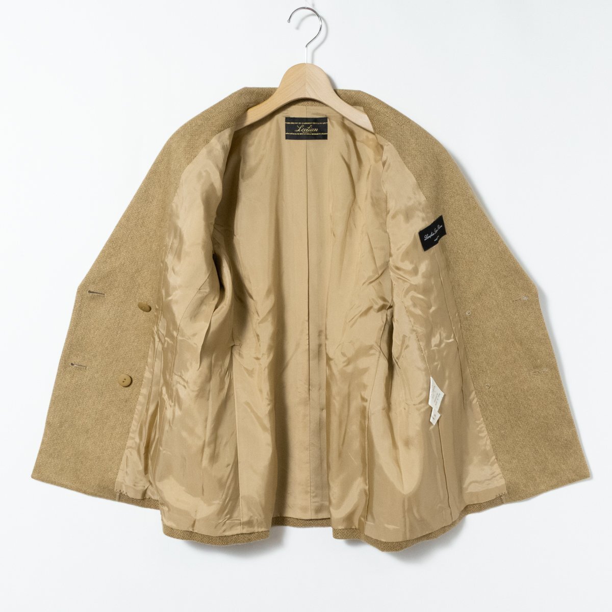 Leilian レリアン テーラードジャケット ウール アンゴラ カシミヤ ベージュ 9 Mサイズ レディース オフィス カジュアル ビジネス 秋冬_画像6