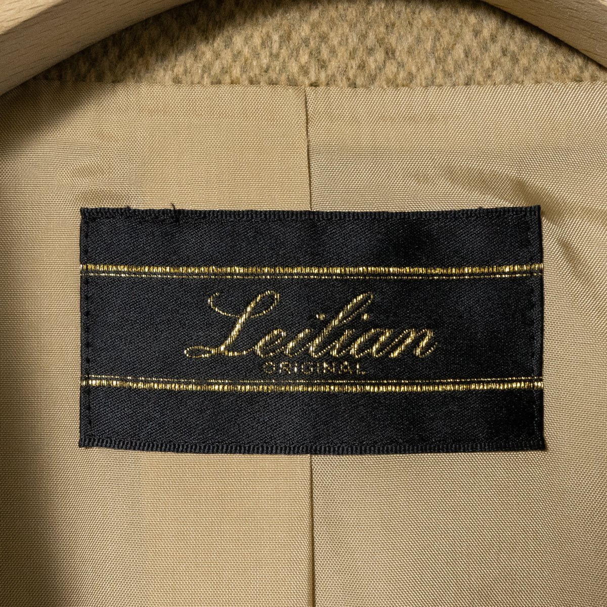 Leilian レリアン テーラードジャケット ウール アンゴラ カシミヤ ベージュ 9 Mサイズ レディース オフィス カジュアル ビジネス 秋冬_画像2