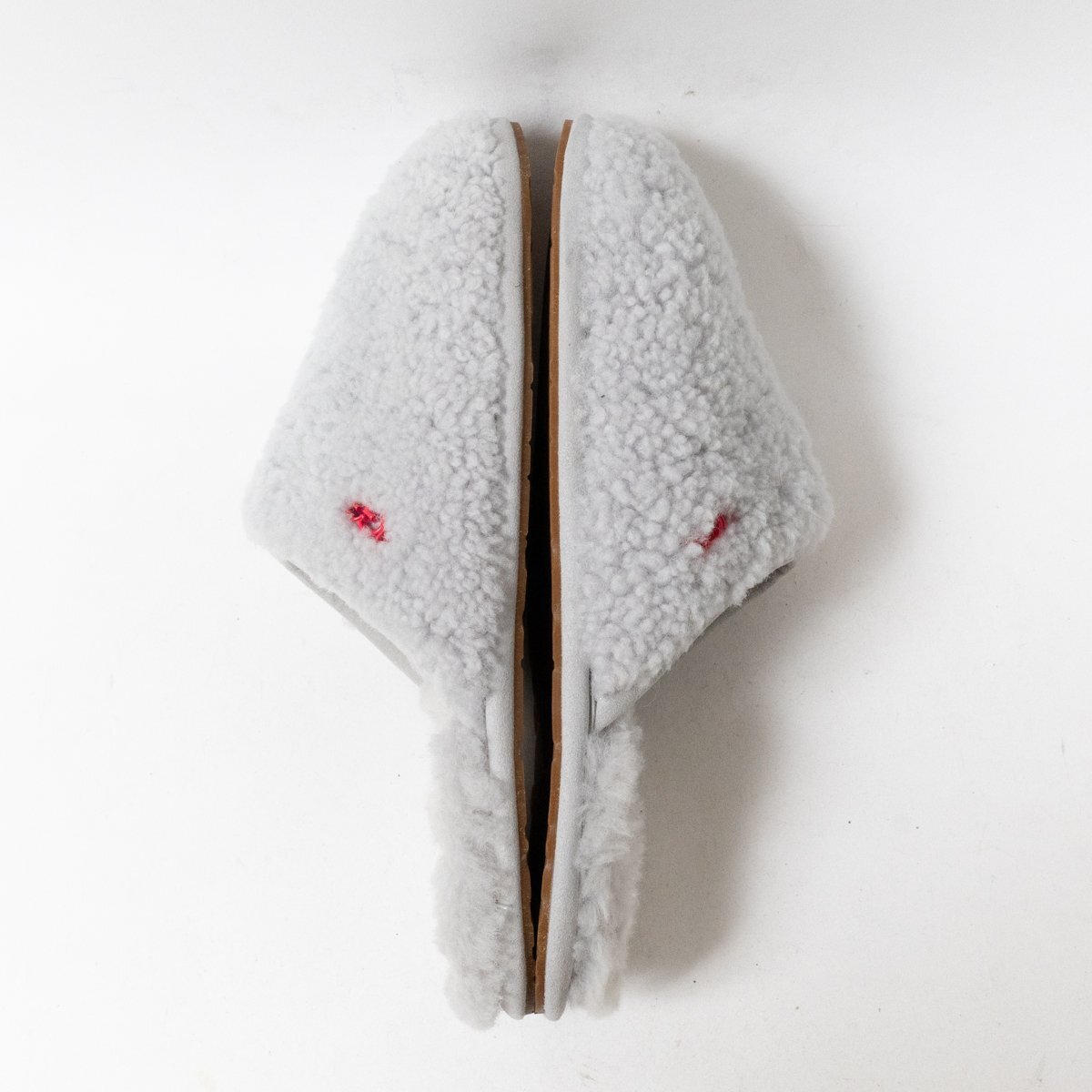 【1円スタート】 UGG アグ 1132733 US8 25cm Pearle Curly Cue II ファーサンダル ボア グレー ルームサンダル 室内 スリッパ ユニセックス_画像6