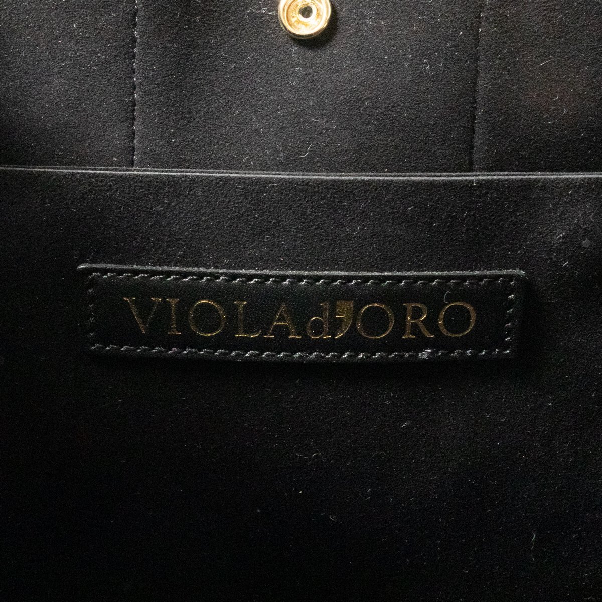 VIOLAd'ORO ヴィオラドーロ ハンドバッグ ショルダーバッグ 2WAY ブラック 黒 ボタン開閉 日本製 無地 シンプル カジュアル レディース 鞄_画像7