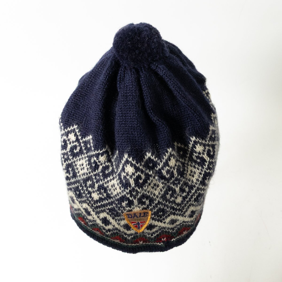 DALE OF NORWAY ダーレオブノルウェイ ニット帽 ネイビー系 ノルディック柄 サイズL 秋冬 防寒 厚手 カジュアル メンズ ファッション小物_画像5