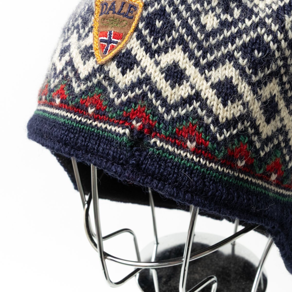 DALE OF NORWAY ダーレオブノルウェイ ニット帽 ネイビー系 ノルディック柄 サイズL 秋冬 防寒 厚手 カジュアル メンズ ファッション小物_画像10