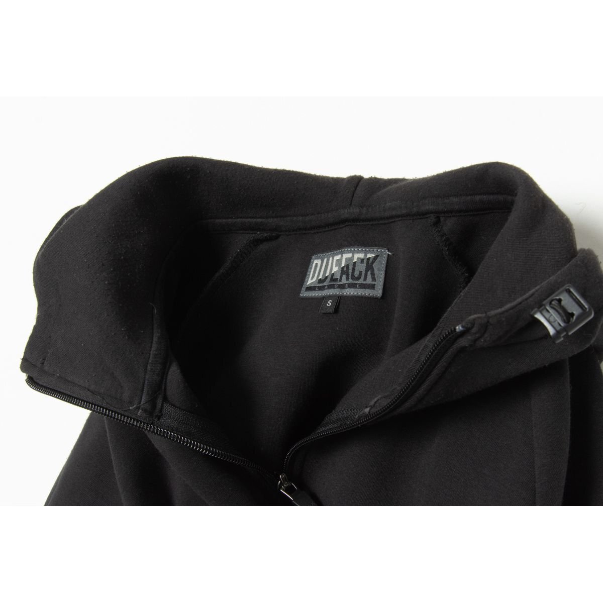 The DUFFER of St.GEORGE ジップアップパーカー S ラグラン ポリ混 ブラック プリント 中肉 メンズ 紳士 カジュアル シンプル_画像3