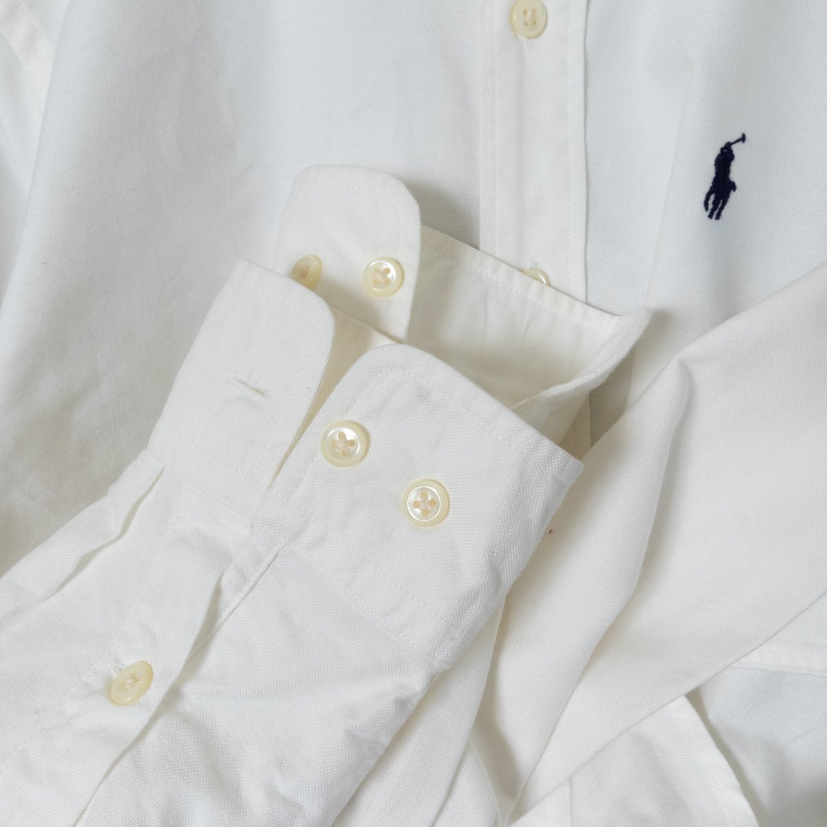 Ralph Lauren ラルフローレン オックスフォードボタンダウンシャツ 長袖 150cm コットン100％ ホワイト系 ポニー刺繍 男児 ジュニア 子供_画像5