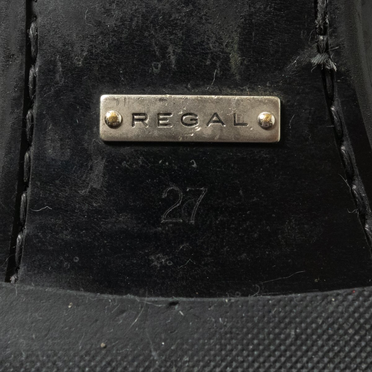 【1円スタート】REGAL リーガル 27cm パテントレザー レースアップ ドレスシューズ ビジネス ブラック 光沢 メンズ 紳士 フォーマル シック_画像9