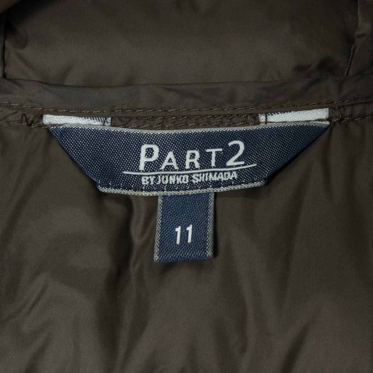 PART2 BY JUNKO SHIMADA パートツー バイ ジュンコシマダ ダウンジャケット 11サイズ 931586 ダウン フェザー カーキ系 秋冬 レディース_画像5