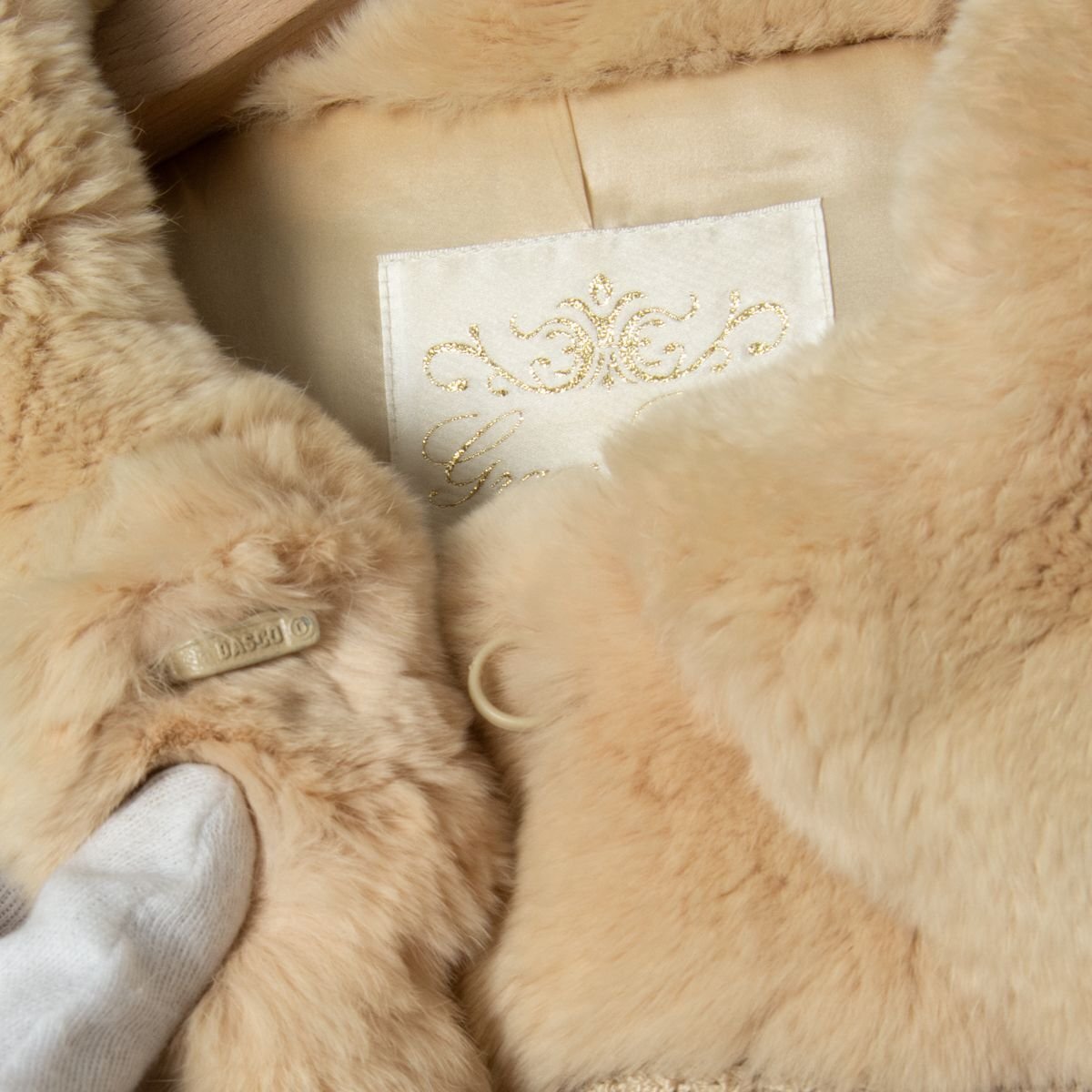 【1円スタート】GRACE CLASS グレースクラス ラビット&フォックスファージャケット 毛皮 36 クラシカル フェミニン フォークロア ベージュ_画像5