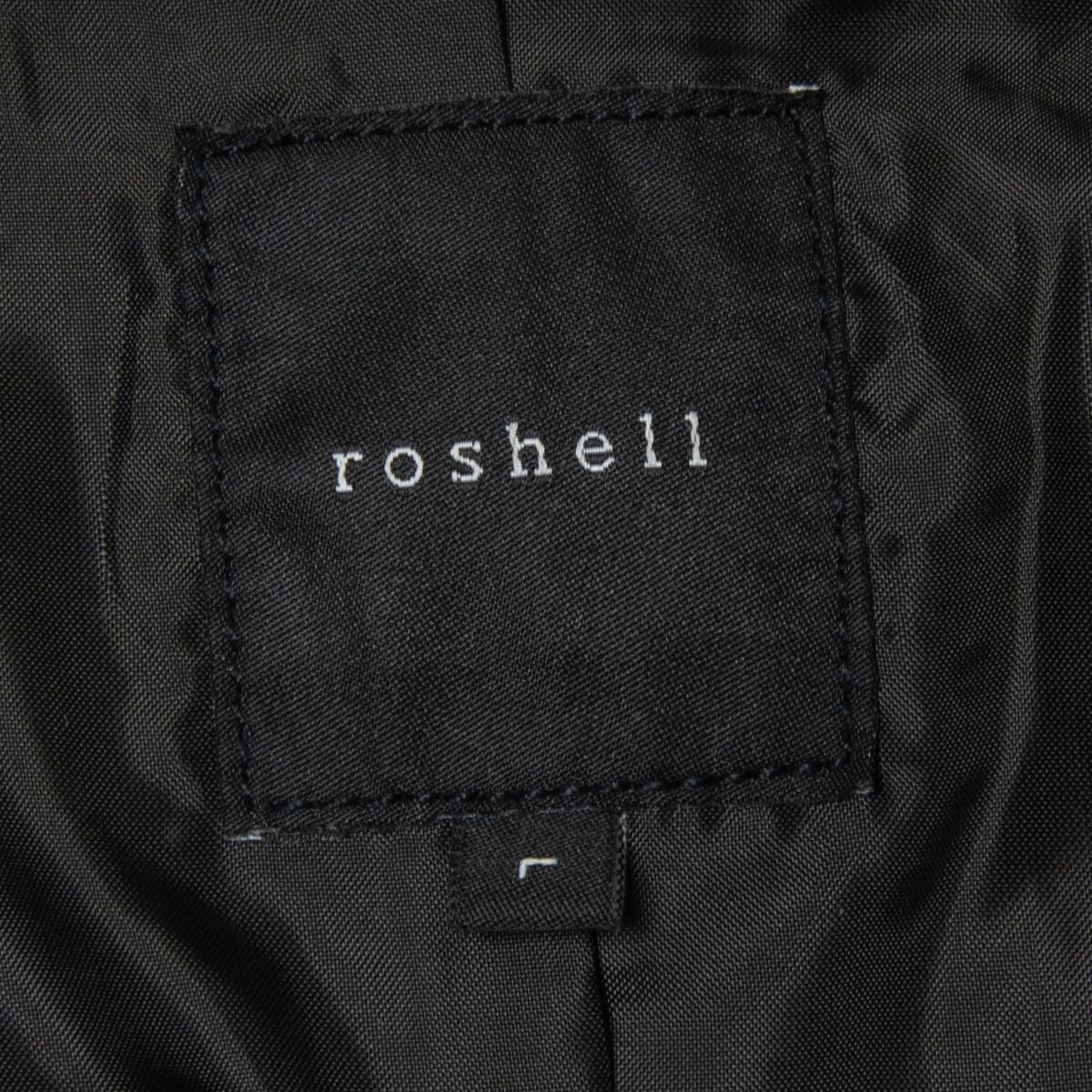 【1円スタート】roshell ロシェル ライダースジャケット メンズ L 本革 リプロダクトレザー 革ジャン レザージャケット 黒 ブラック_画像8