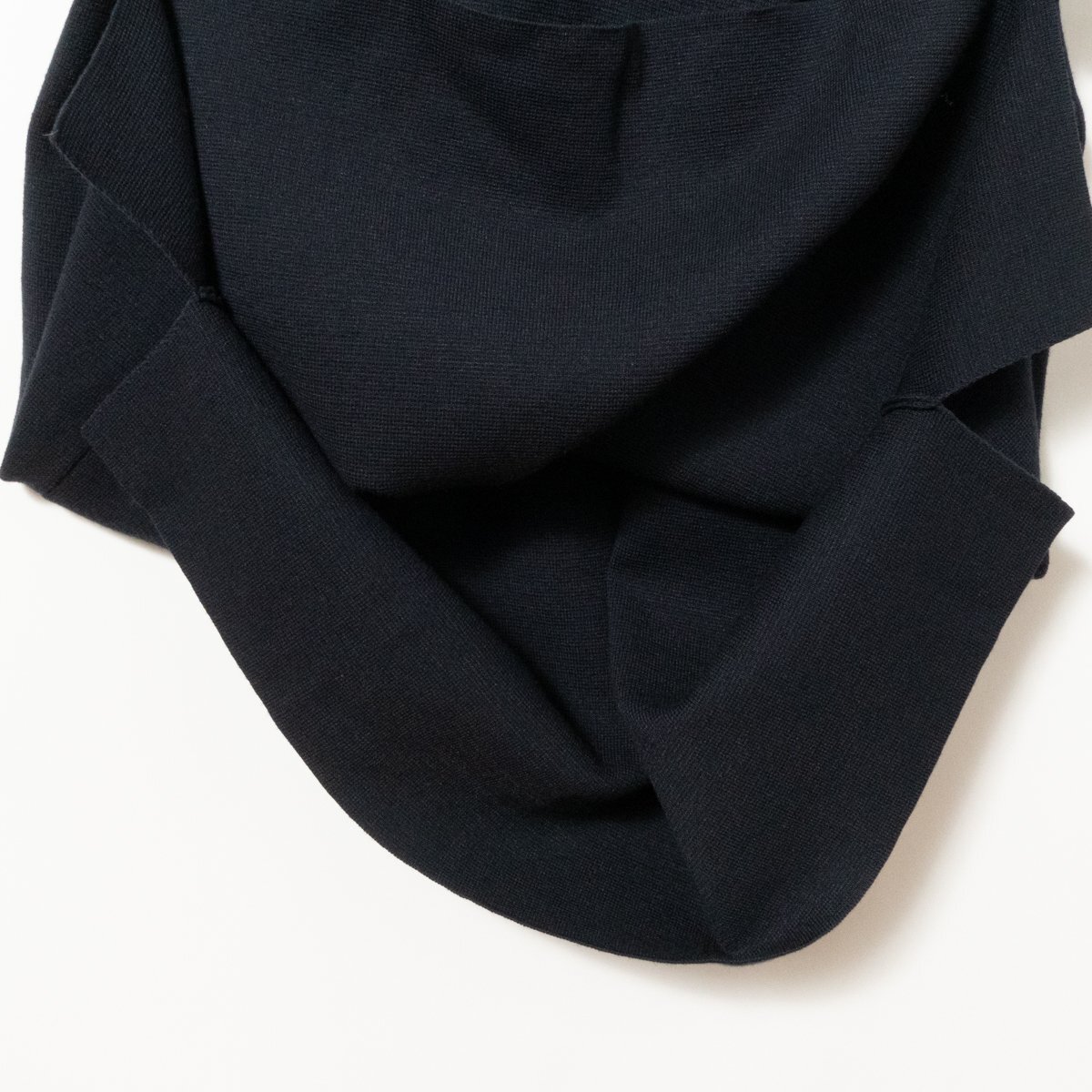 URBAN RESEARCH DOORS アーバンリサーチ ドアーズ ミラノリブボートネックワンピース ネイビー 紺 サイズM レーヨン ポリエステル ロング丈_画像7