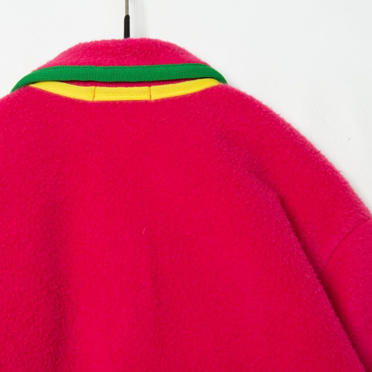 KENZO ケンゾー フリースジャケット キッズ 110サイズ アクリルポリエステル ロゴワッペン カラフル ピンク 秋冬 子供服 アウター_画像7