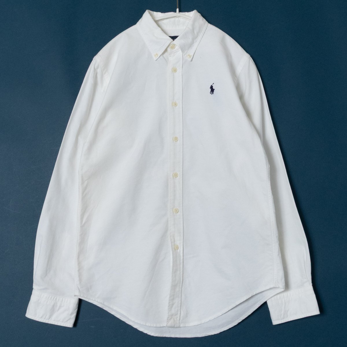 Ralph Lauren ラルフローレン オックスフォードボタンダウンシャツ 長袖 150cm コットン100％ ホワイト系 ポニー刺繍 男児 ジュニア 子供_画像1