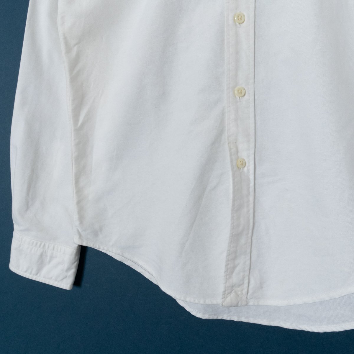 Ralph Lauren ラルフローレン オックスフォードボタンダウンシャツ 長袖 150cm コットン100％ ホワイト系 ポニー刺繍 男児 ジュニア 子供_画像3