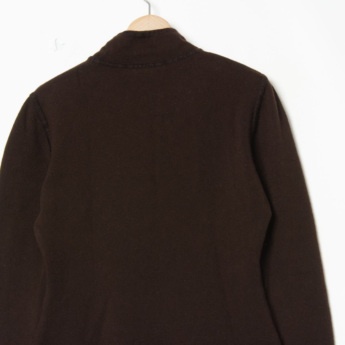 【1円スタート】FENDI フェンディ ハイネック長袖セーター 40 ウール90％ 伸縮性 ハイブランド クラシカル 秋冬 ブラウン 茶色 イタリア製_画像7
