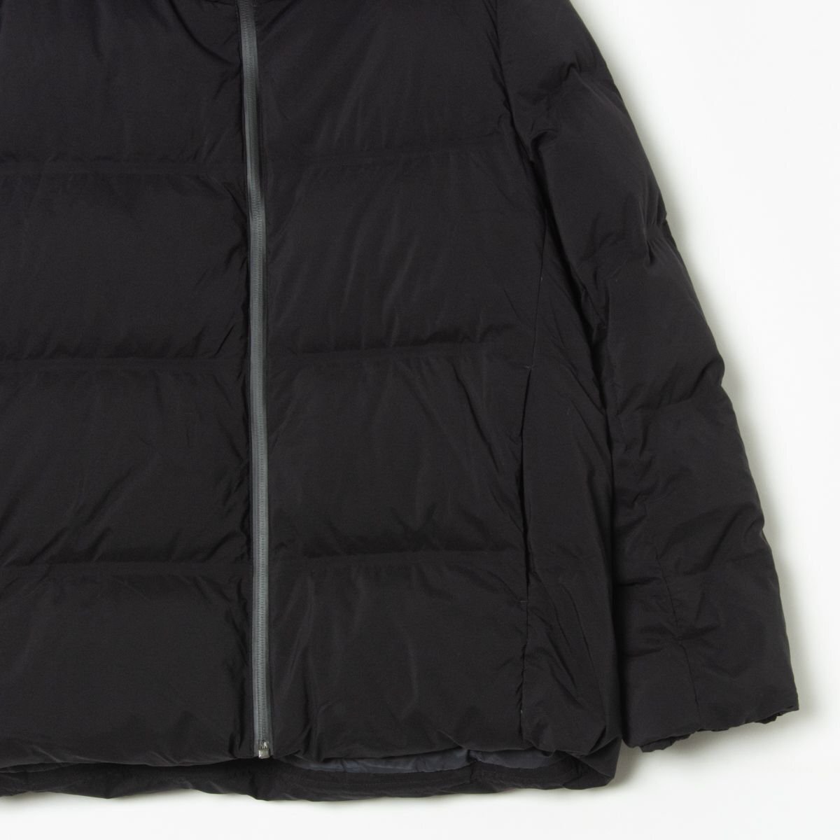 【1円スタート】UNIQLO ユニクロ シームレスダウンパーカ WOMEN XL 211-409123 ナイロン 耐久撥水加工 防風 裾ゴム紐 軽量 ブラック 黒_画像7