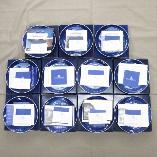 【11枚セット】ROYAL COPENHAGEN ロイヤルコペンハーゲン イヤープレート 1993年～2003年 箱 冊子付き 中古品 (j)_画像7