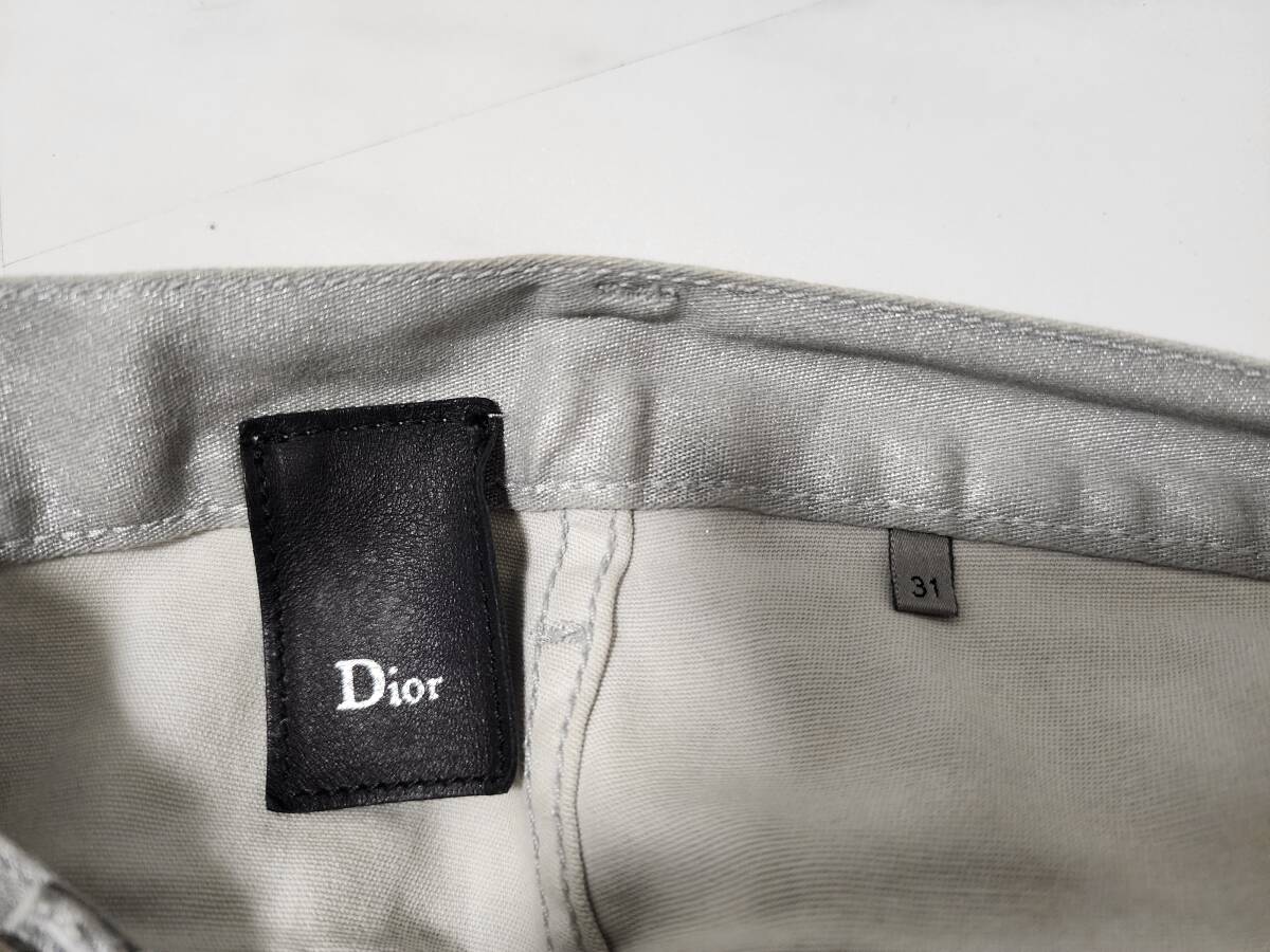 ディオールオム 2006年SS シルバー デニム 31 シルバー / Dior HOMME by Hedi Slimane パンツ グレー エディスリマン 銀 灰色 ジーンズ_画像5