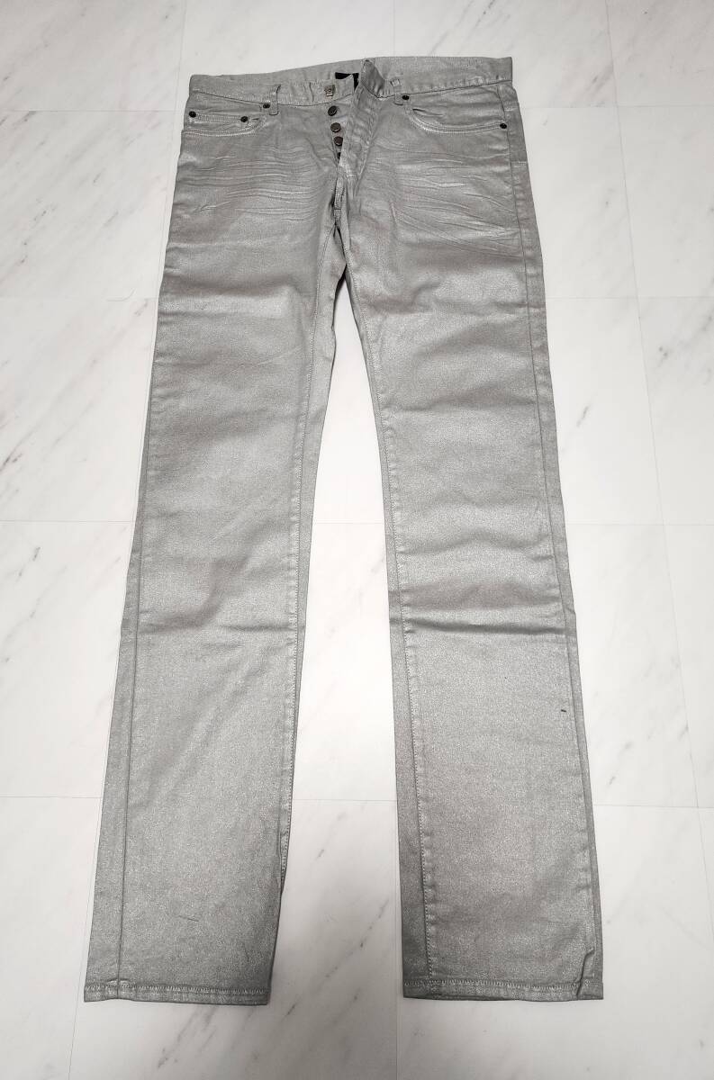 ディオールオム 2006年SS シルバー デニム 31 シルバー / Dior HOMME by Hedi Slimane パンツ グレー エディスリマン 銀 灰色 ジーンズ_画像1