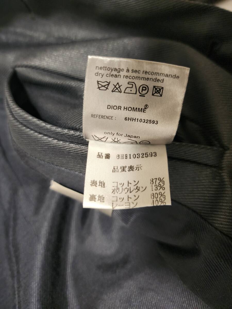 ディオールオム 2006年AW コーティング ラスター コート 46 ブラック / Dior HOMME Hedi Slimane 黒 アウター エディスリマン_画像6