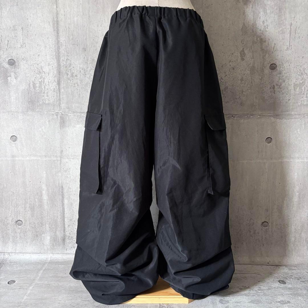 y2k opium wide buggy cargo pants 裾広 光沢_画像4