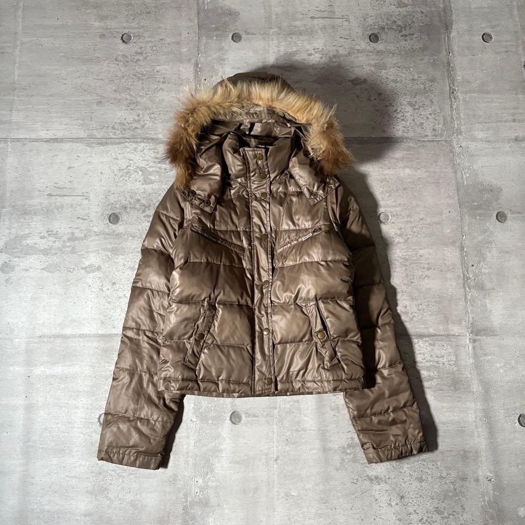 2000's custom far down jacket 2way y2k_画像3