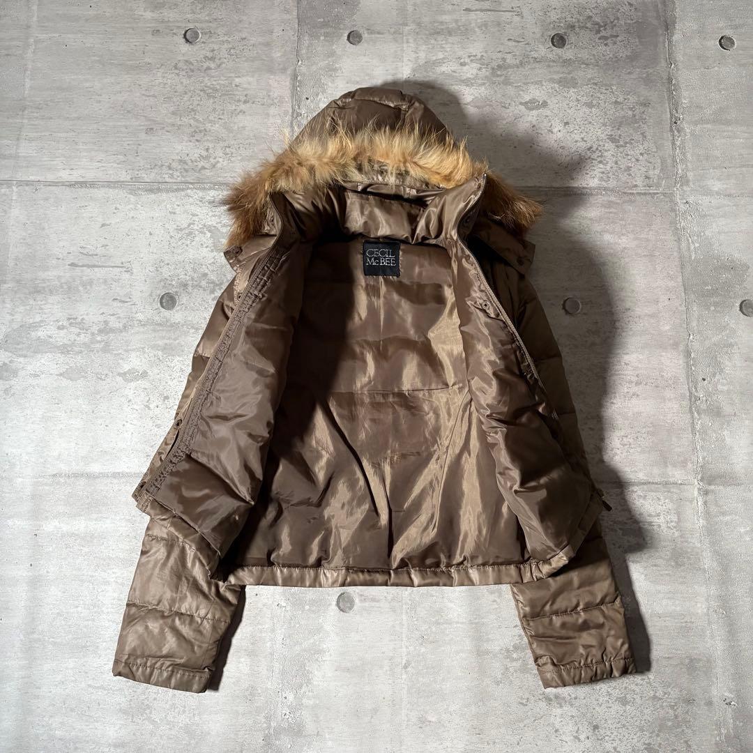 2000's custom far down jacket 2way y2k_画像6