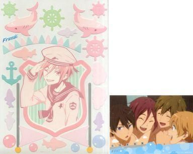 中古その他雑貨(キャラクター) 松岡凛 ビッグステッカー＆カード 「タイトーくじ本舗 Free! ～Bitter cho_画像1