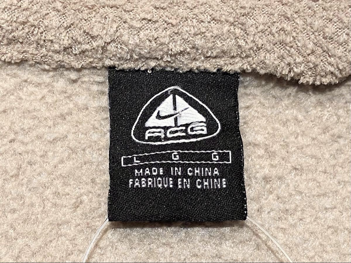 希少【90s 2000s ビンテージ NIKE おにぎりACG ナイキ ハーフジップ パイルフリース カットソー L】 オールド ロゴ パタゴニア_画像2