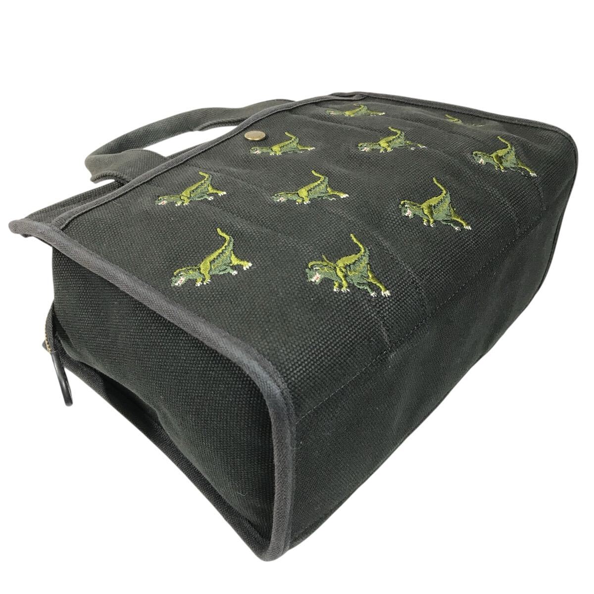 定価6.6万円【コーチ】本物 COACH レキシープリント ハンドバッグ 恐竜 J2457-CZ129 ミニトート バッグ26 キャンバス メンズ レディース_画像6