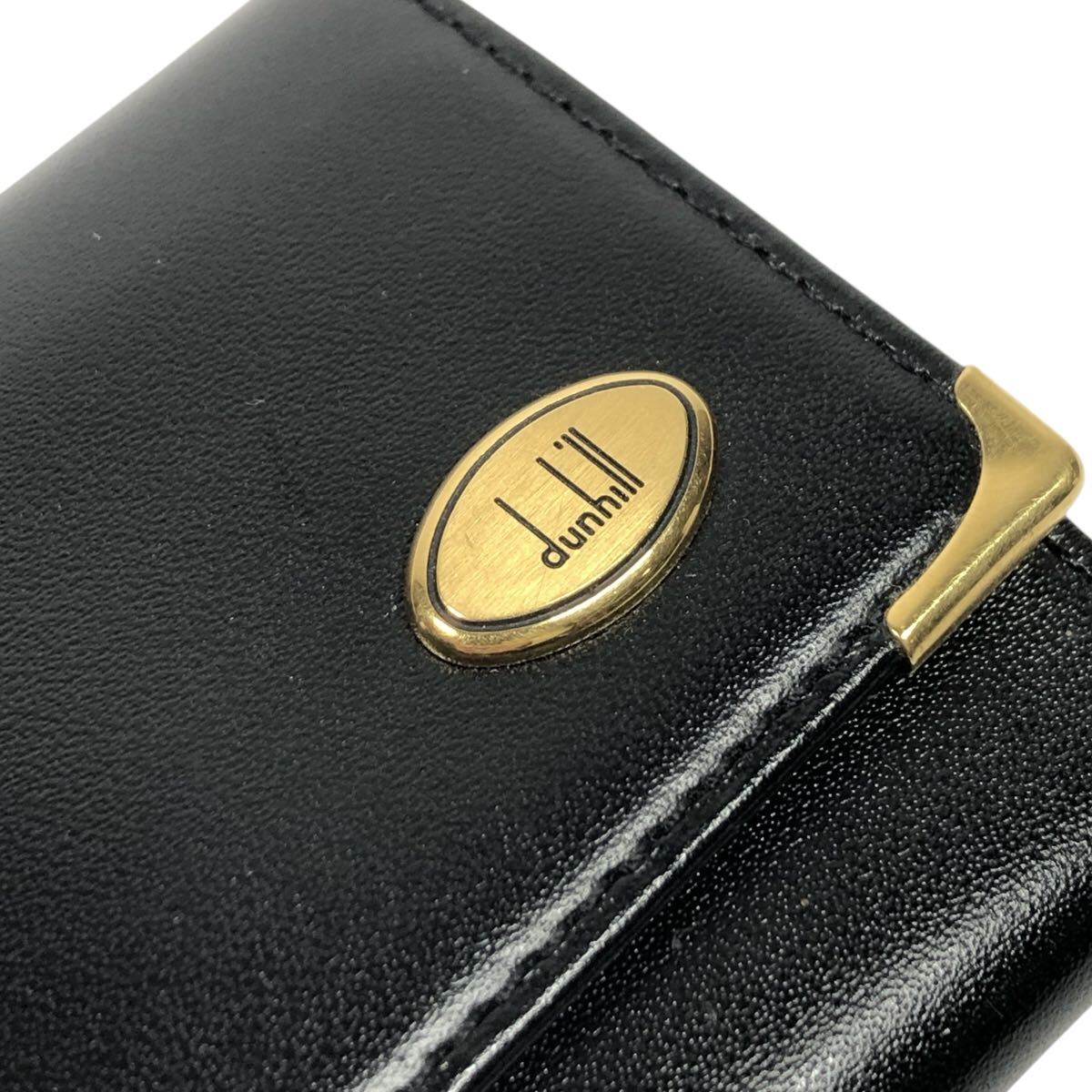 美品【ダンヒル】本物 dunhill キーケース 6連フック ロゴ金具 黒色系 本革 レザー 男性用 メンズ フランス製_画像9