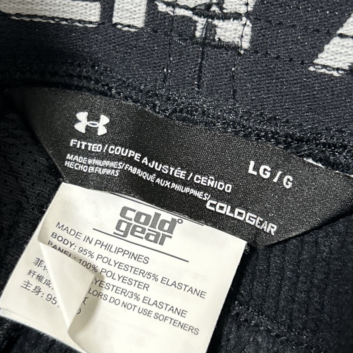 UNDER ARMOR アンダーアーマー メンズ テーパードパンツ L スポーツ アウトドア イージー ロゴ ブラック系 (K-042)★_画像8