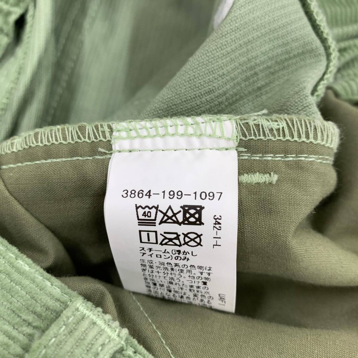 green label relaxing グリーンレーベルリラクシング ユナイテッドアローズ コーデュロイ パンツ size 155/ライトグリーン_画像5